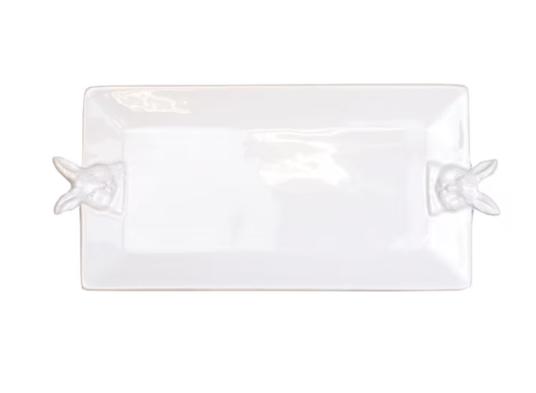 Winston Bunny Embossed Rectangle Platter