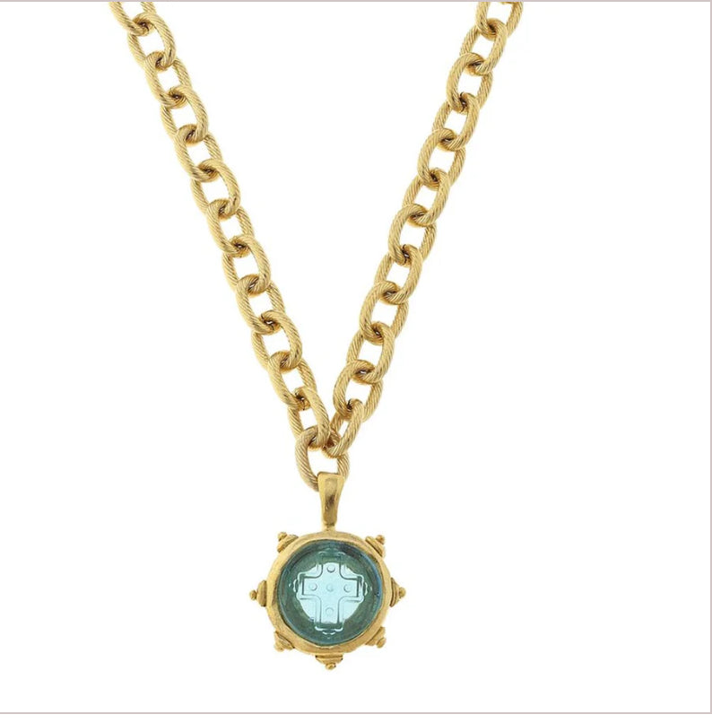 Venetian Glass Cross Necklace