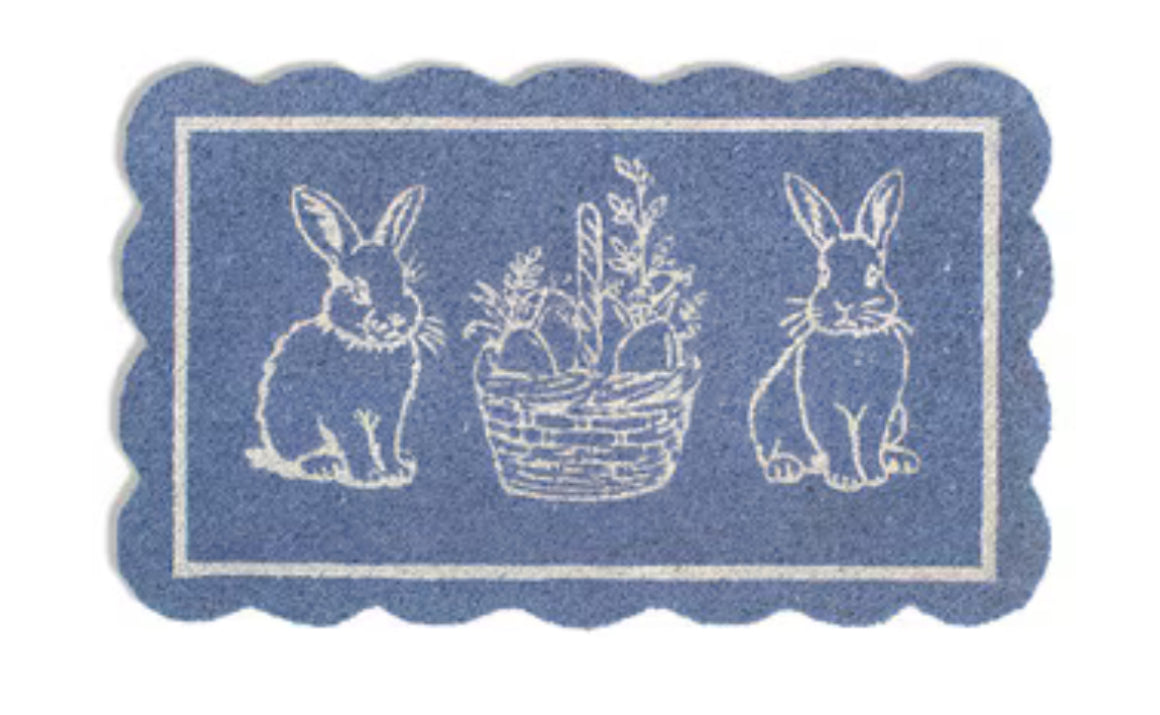 Morgan Bunny Scallop Coir Doormat