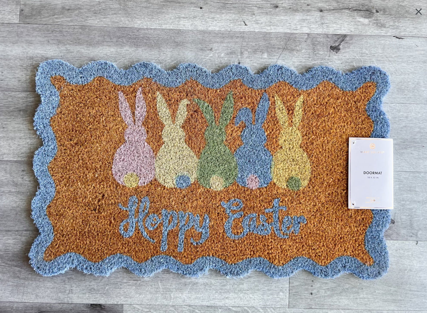 Door Mat Hoppy Easter