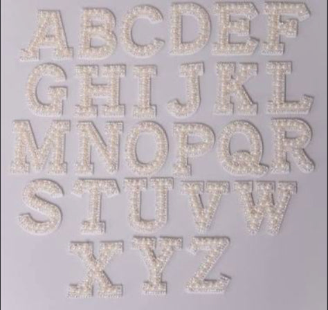 Large Varsity Pearl Letters