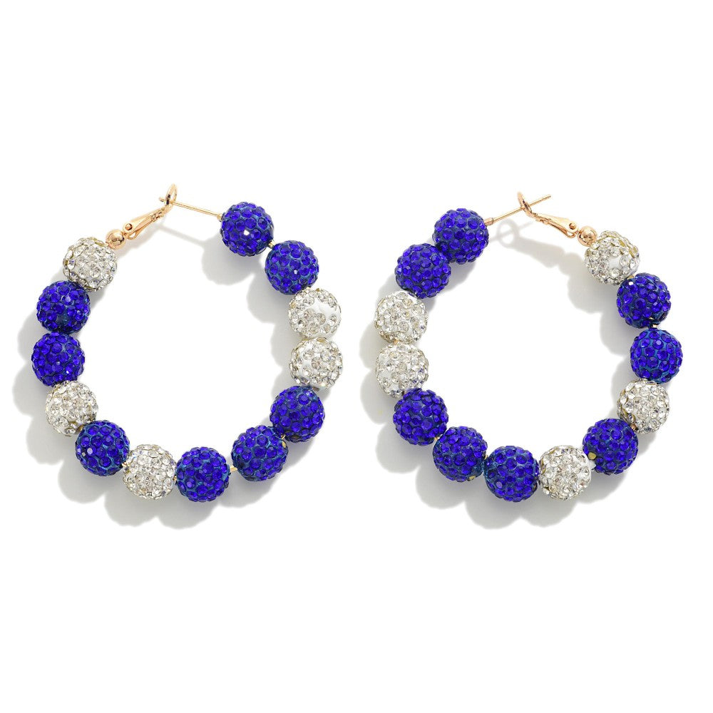 Rhinestone Beaded Game Day Earrings