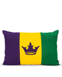 Mardi Gras Flag Pillow
