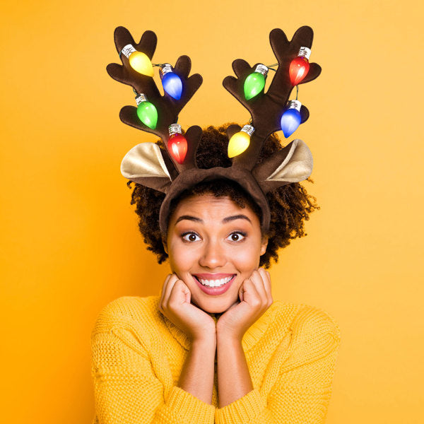 Christmas Light Up Antlers Headband