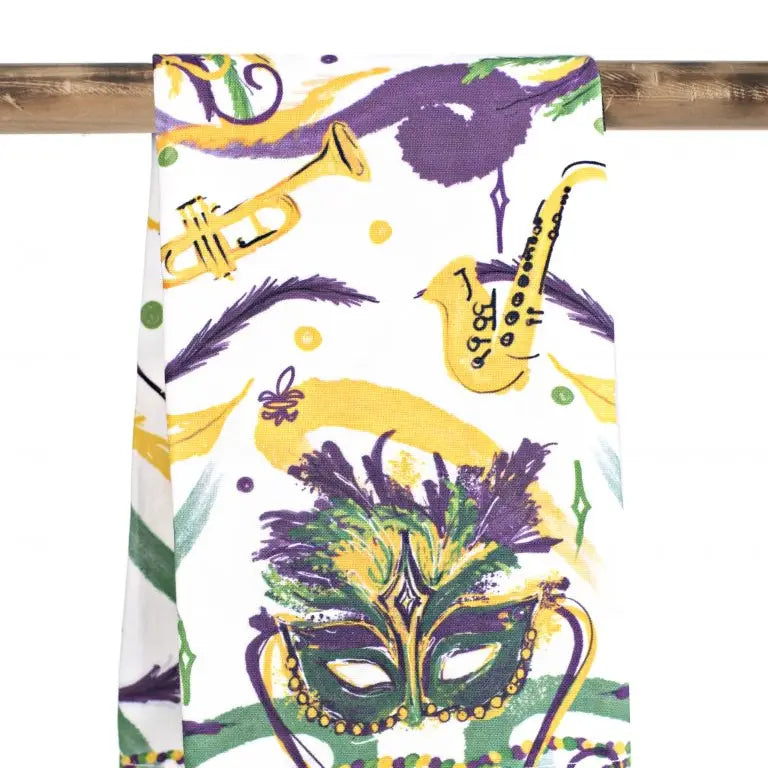 Mardi Gras Mask Tea Towel