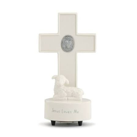 Medallion Musical Cross - Jesus Loves Me