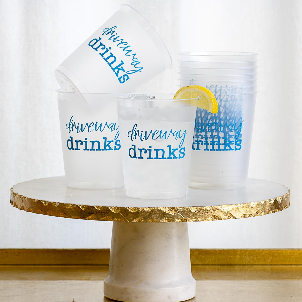 Driveway Drinks Frosted Party Cups