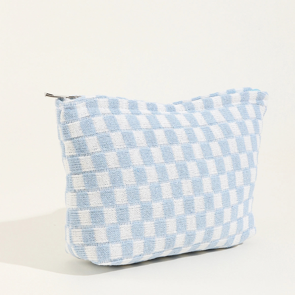 Large Plaid Wash Cosmetic Bag