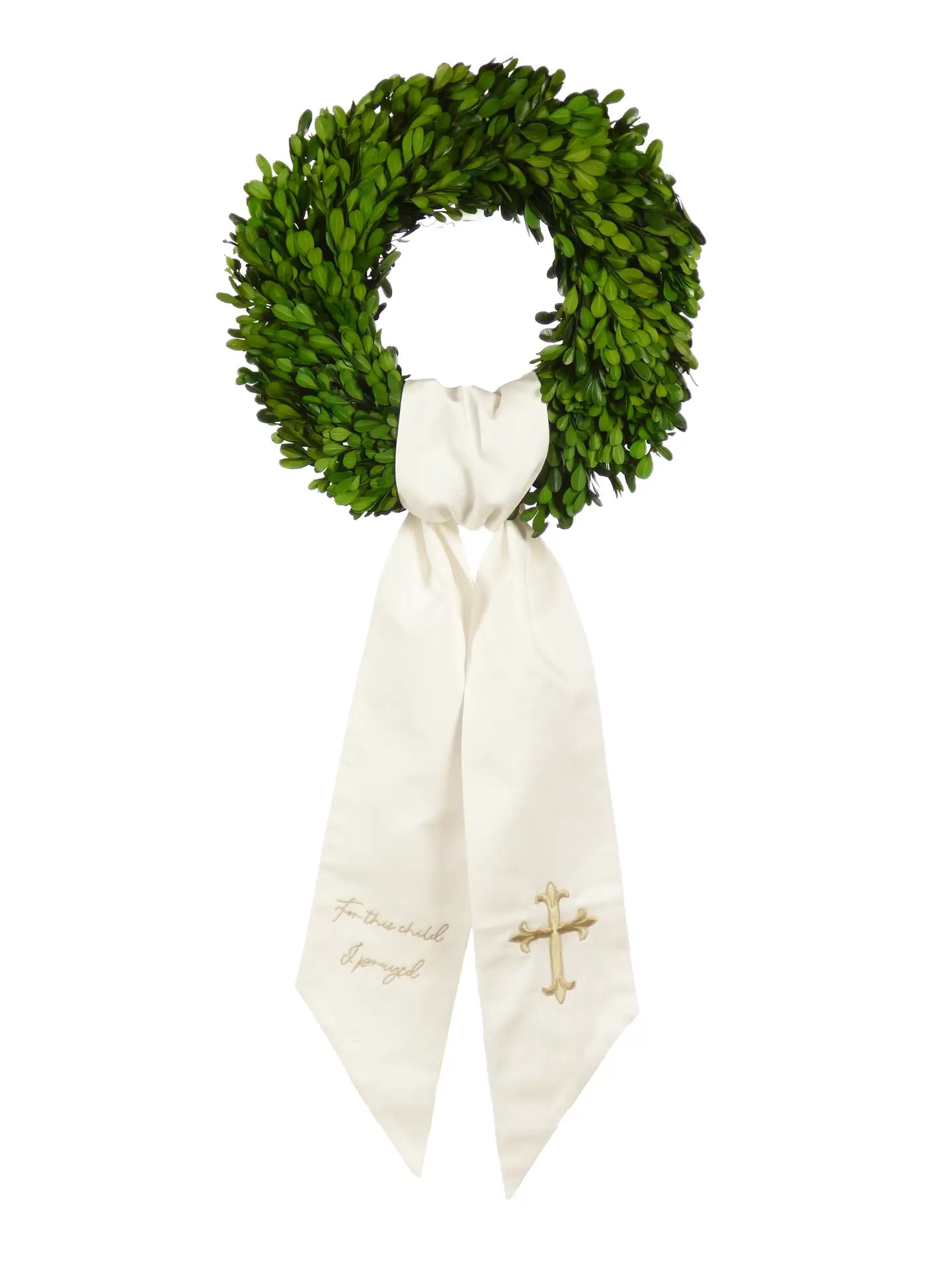 Pre Embroidered Baby Wreath Sash