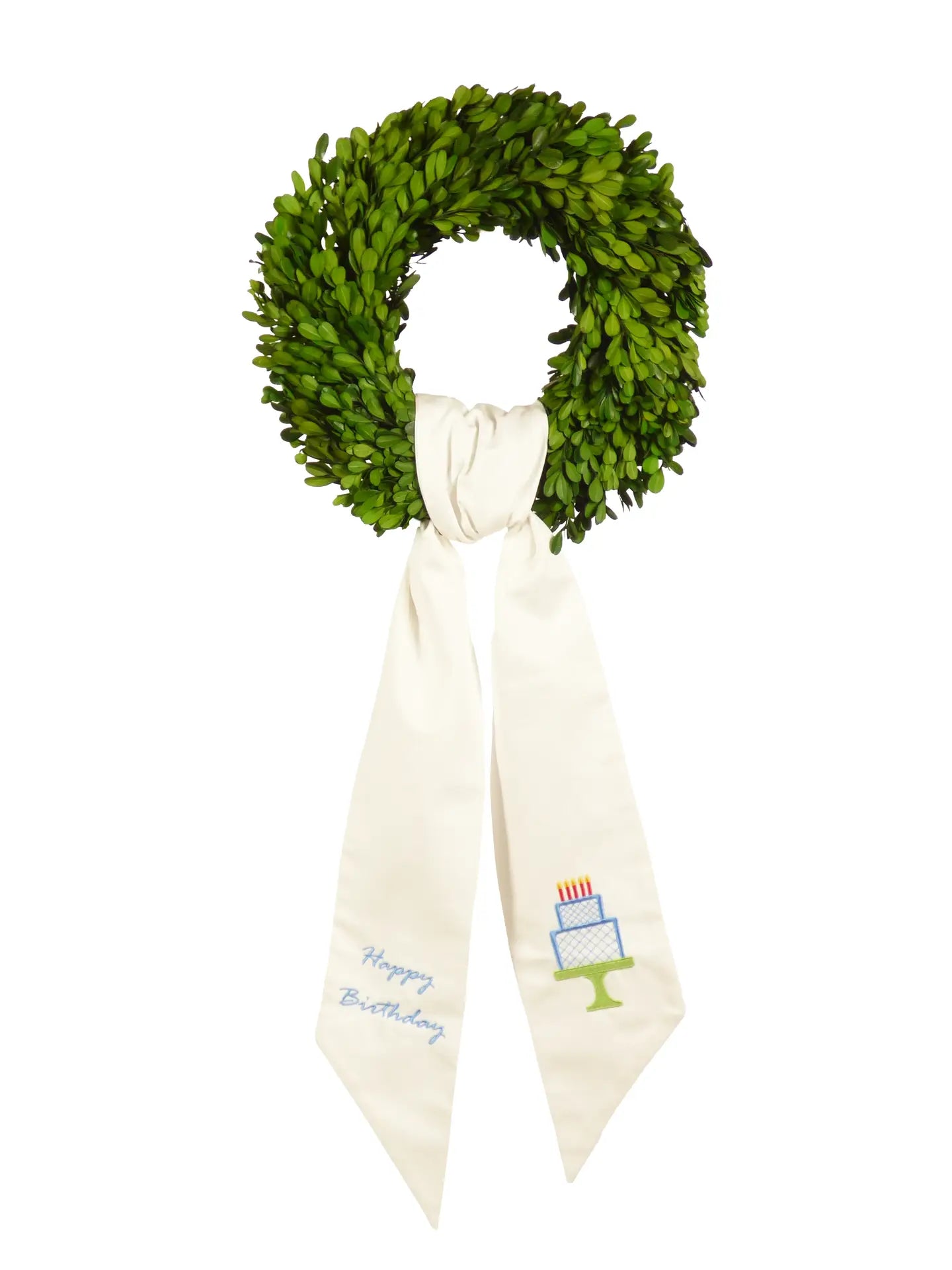 Pre Embroidered Baby Wreath Sash