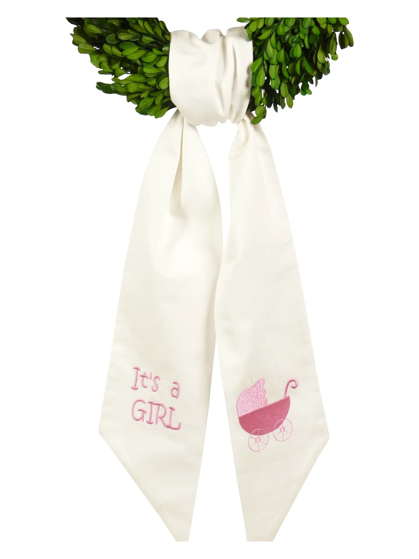 Pre Embroidered Baby Wreath Sash