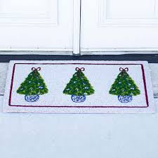 Christmas Tree Topiary Door Mat