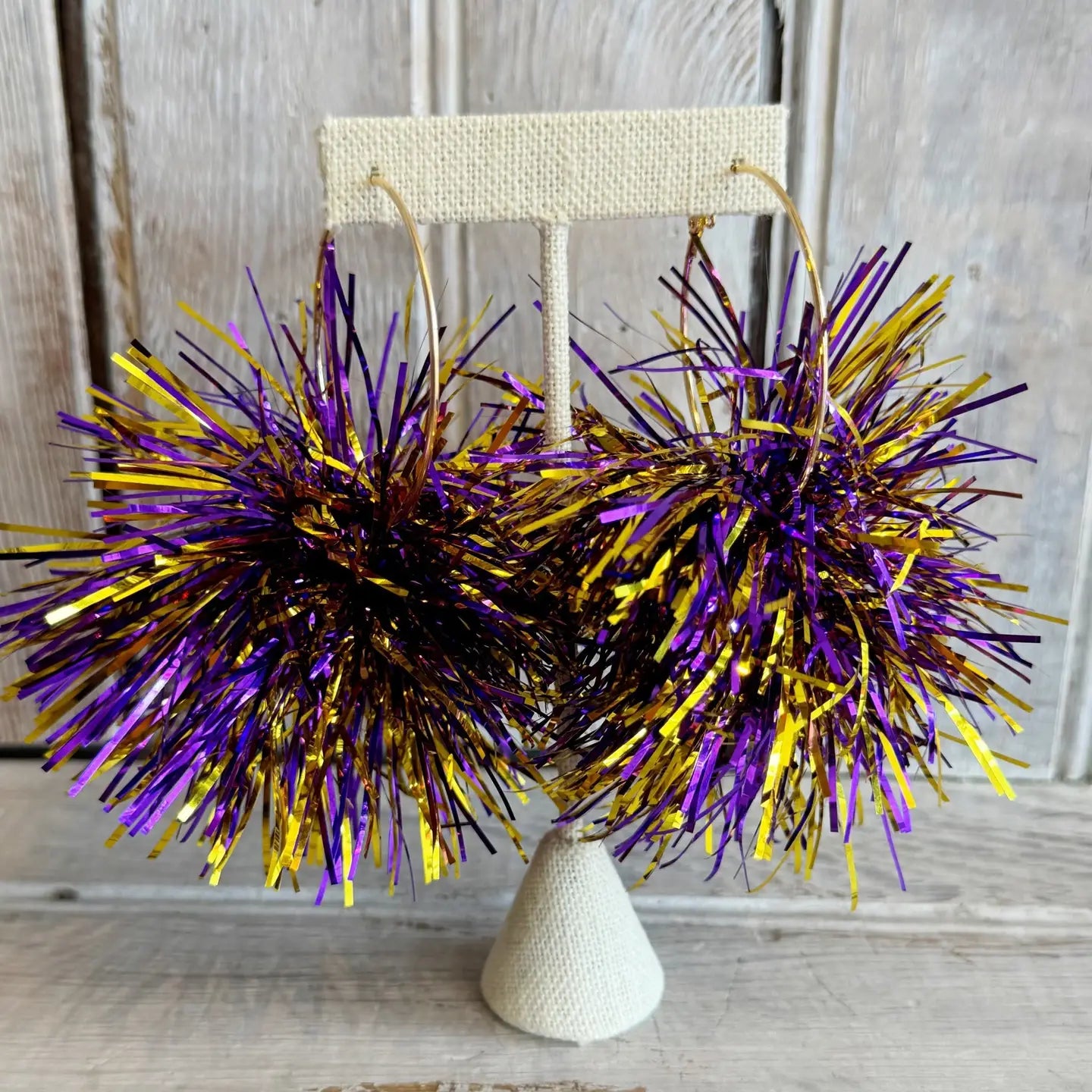 Pom Pom Hoop Earrings