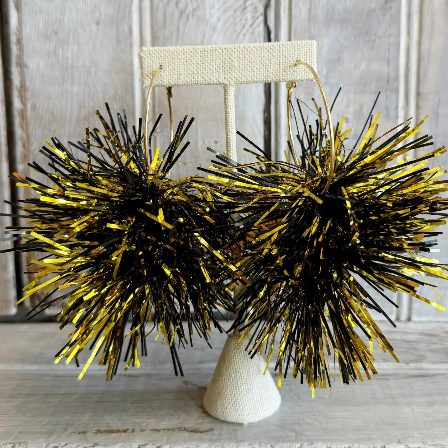 Pom Pom Hoop Earrings