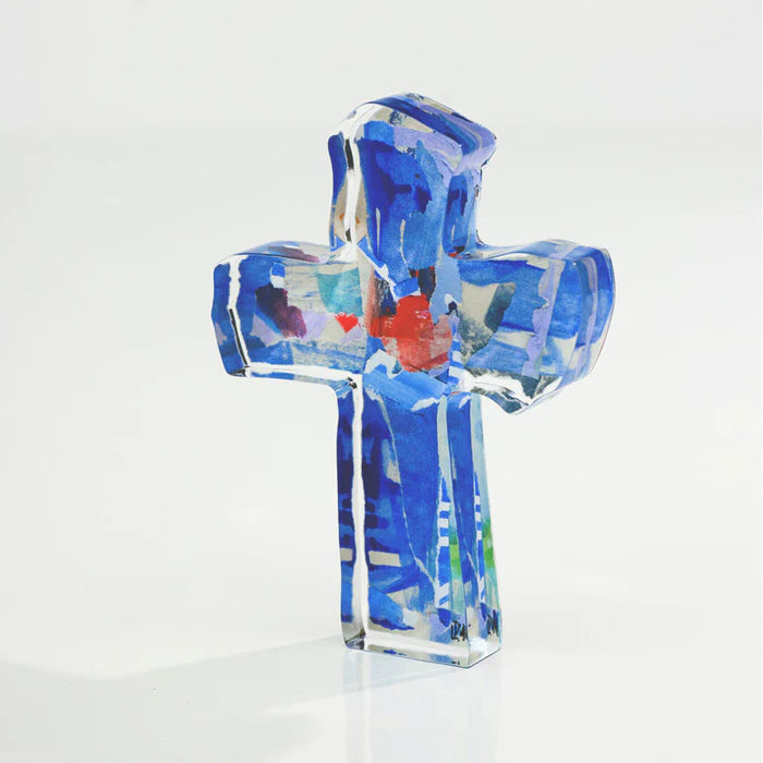 Acrylic Periwinkle Cross