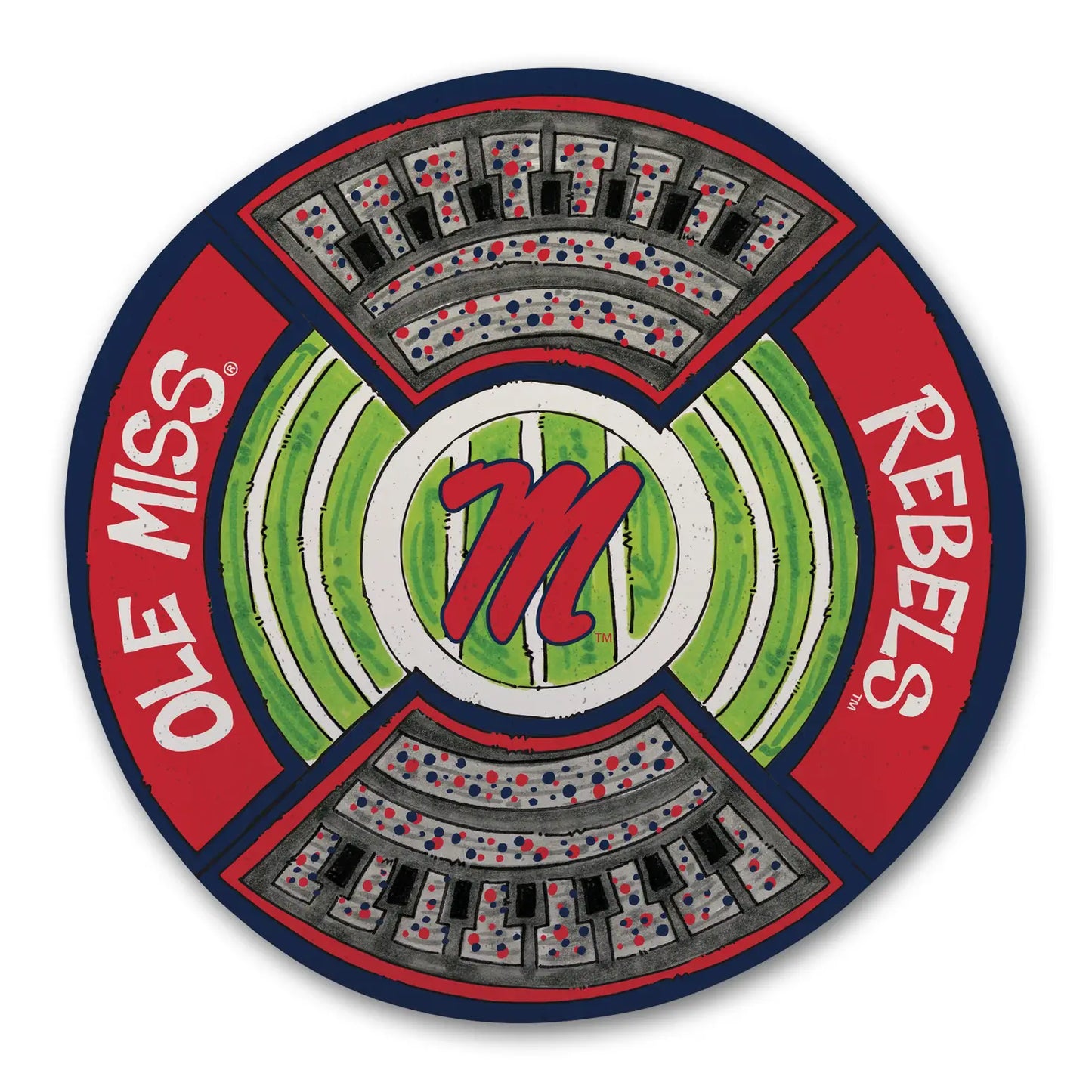 Round Melamine Stadium Platter