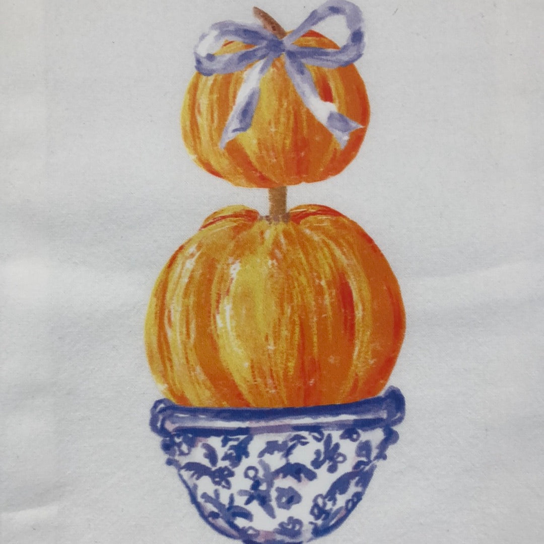 Chinoiserie Pumpkin Tea Towel
