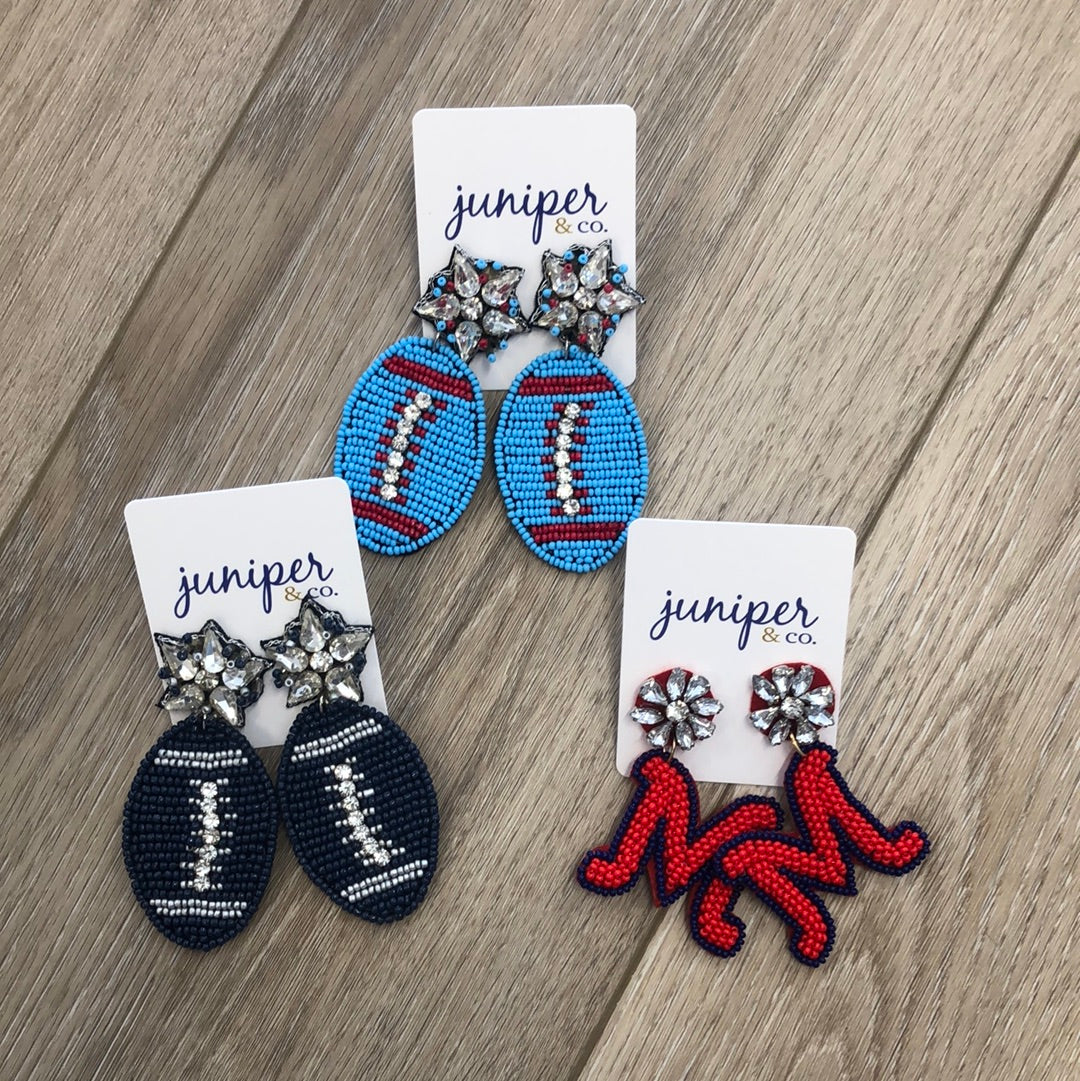 Ole Miss Game Day Earrings