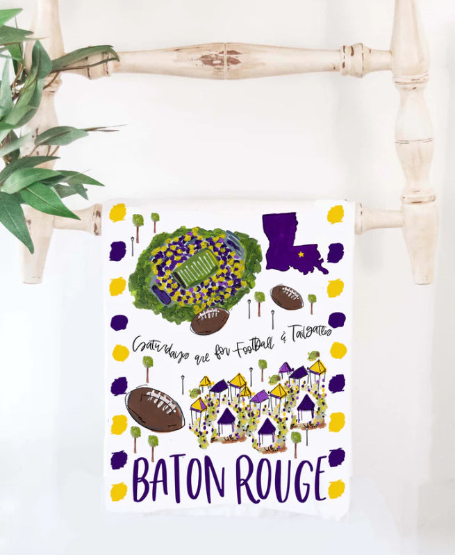 College Town Tea Towel