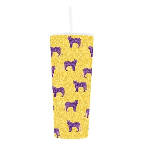 Straw Tumbler Wildcat Yellow
