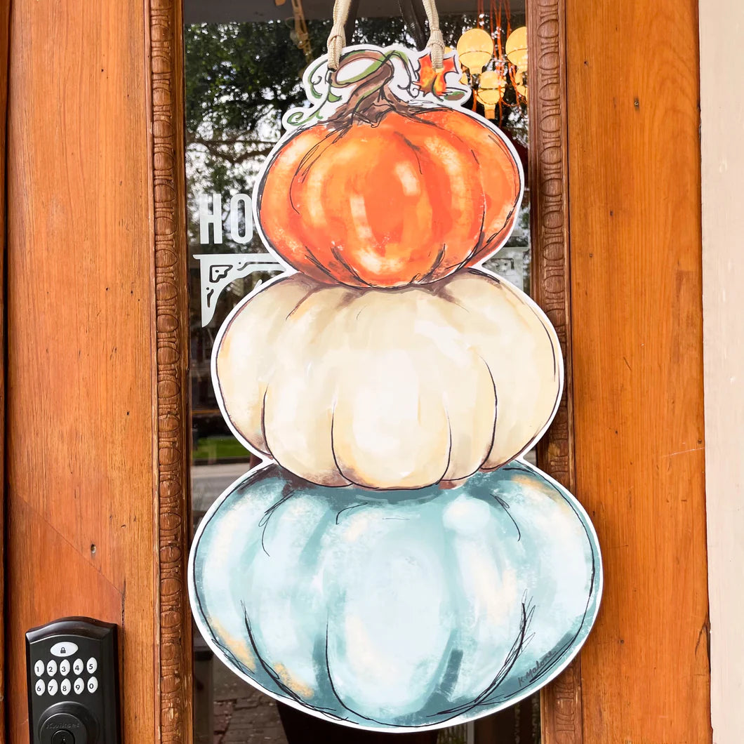 Pumpkin stack door hanger