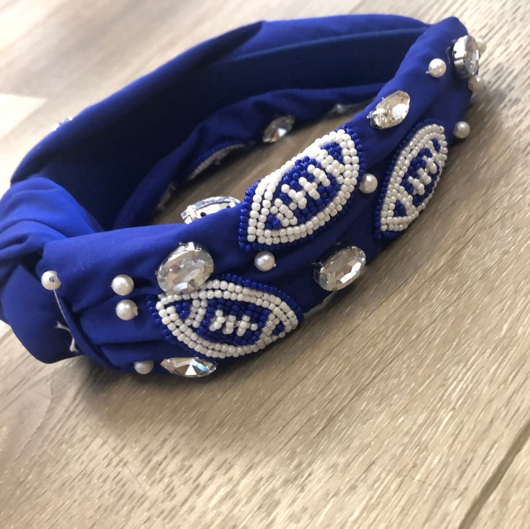 Football Beaded Headband