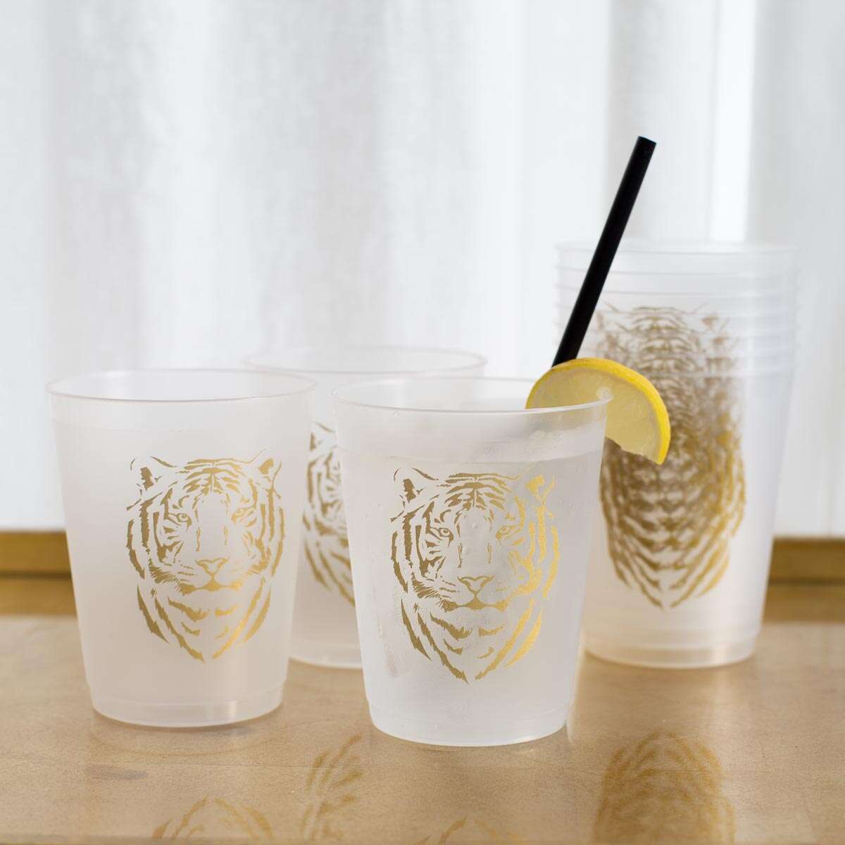 Frosted & Gold Party Cups