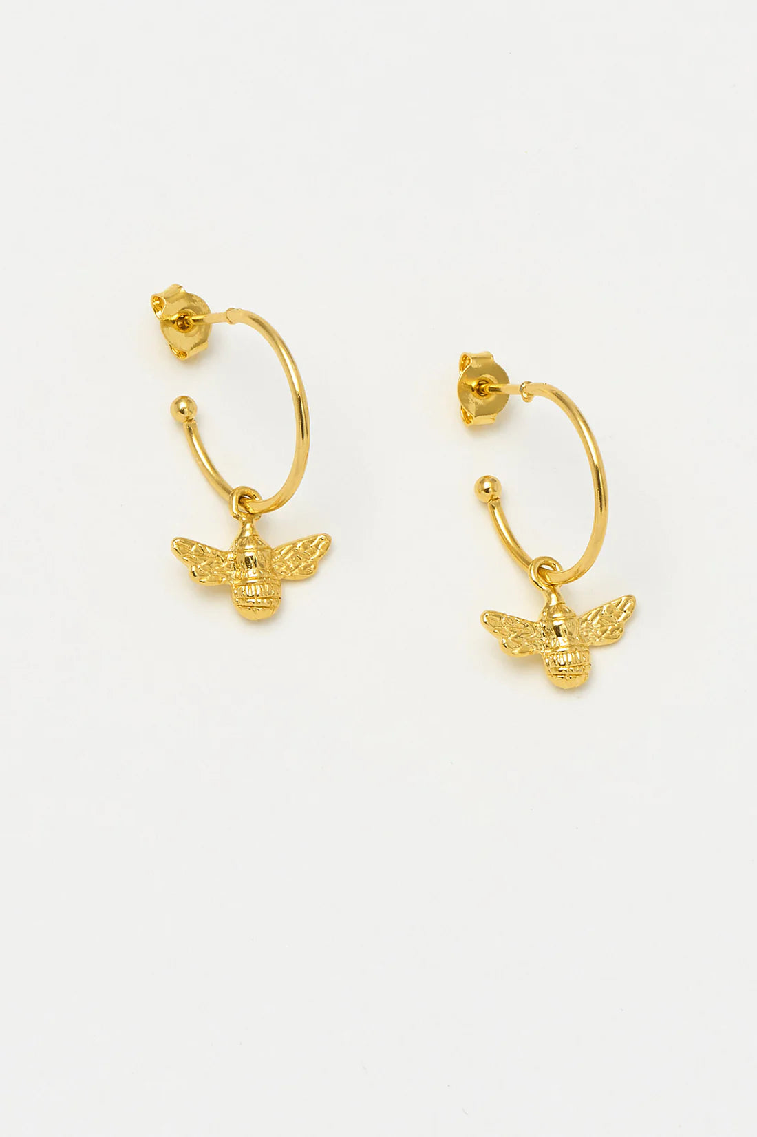 Bee drop Hoop Earrings