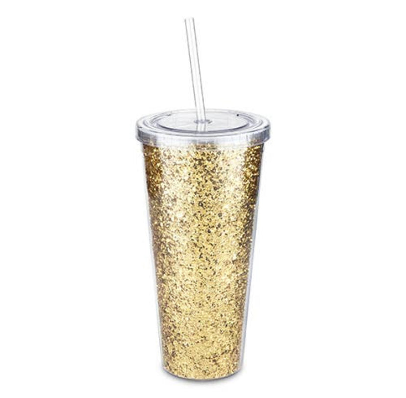 More Sparkle Stainless Sipper Tumbler with Straw