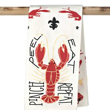 Punch peel eat kitchen towel
