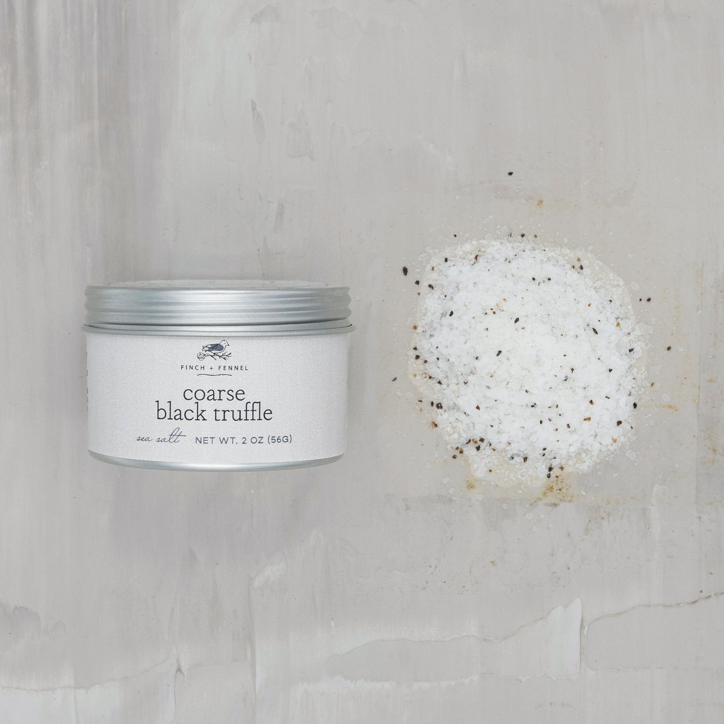 Coarse black truffle salt 6oz tin