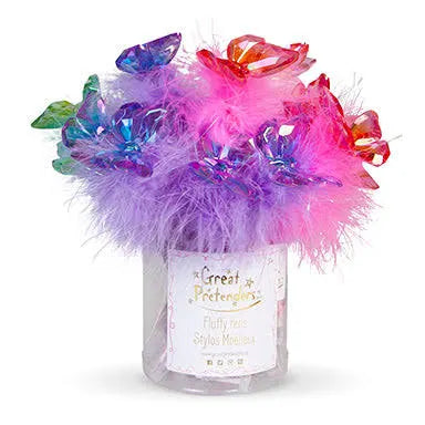 Flower gem fluffy pen
