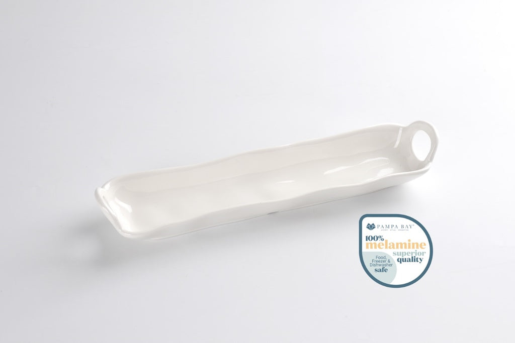 Melamine cracker tray with handles