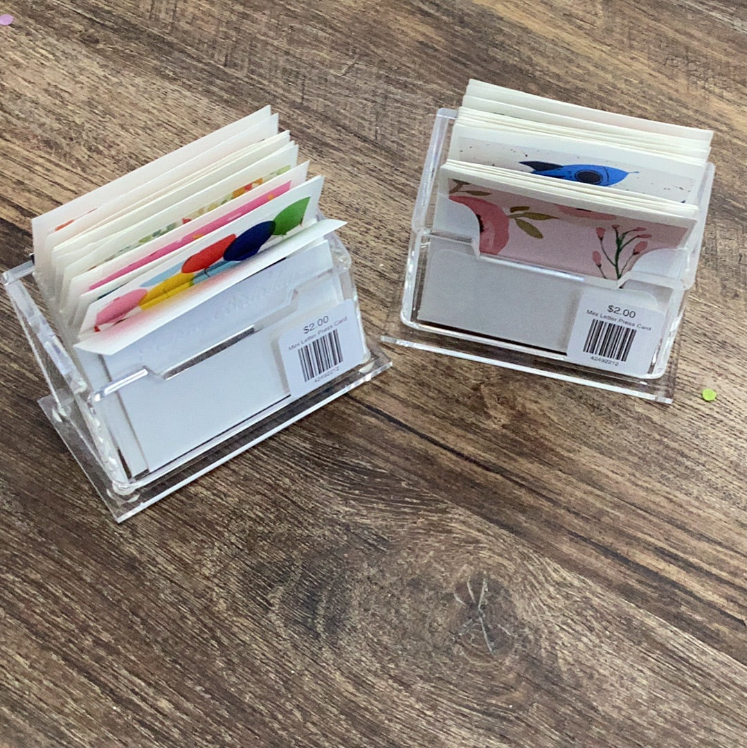 Mini Letter Press Card