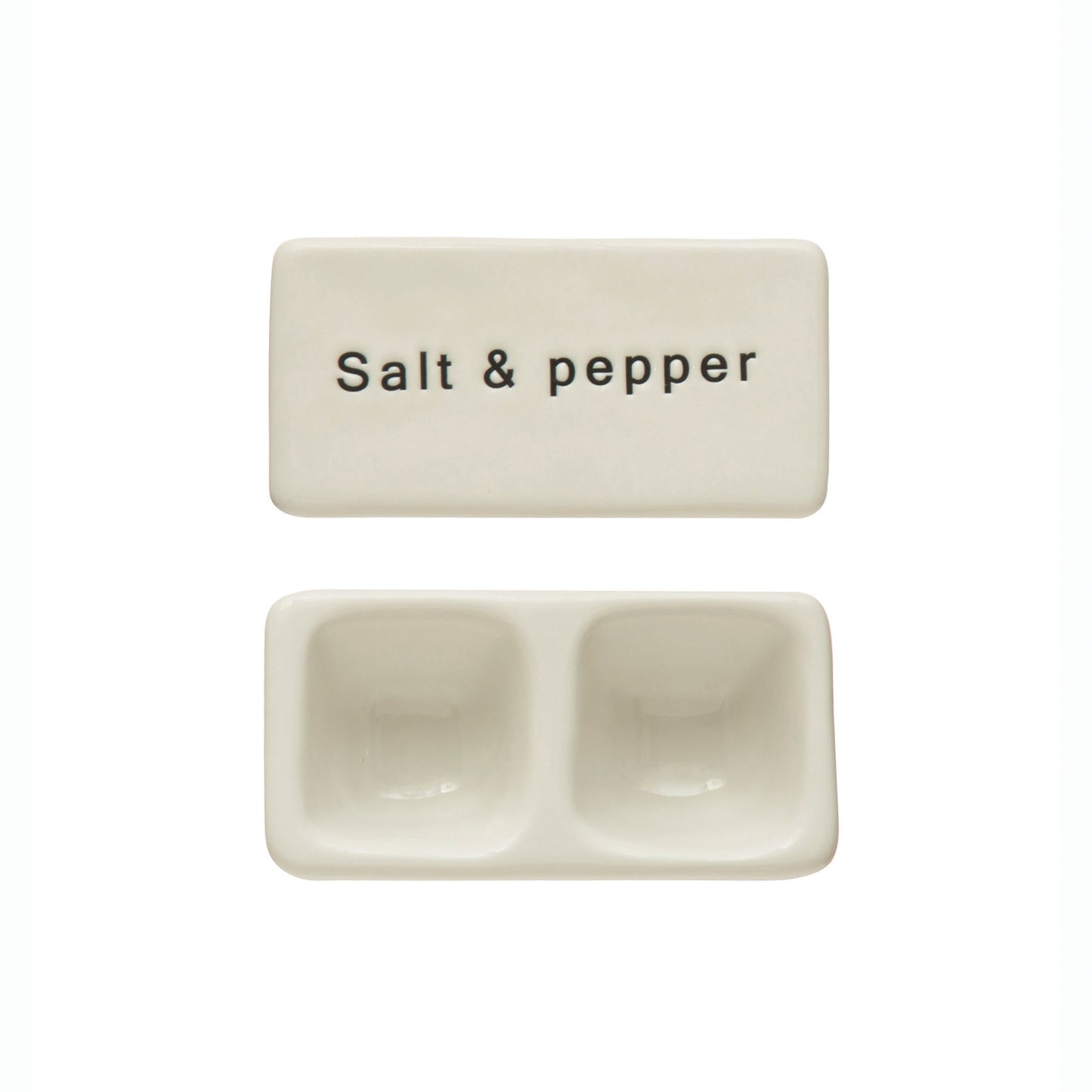 Stoneware Pinch Black/white salt and Pepper