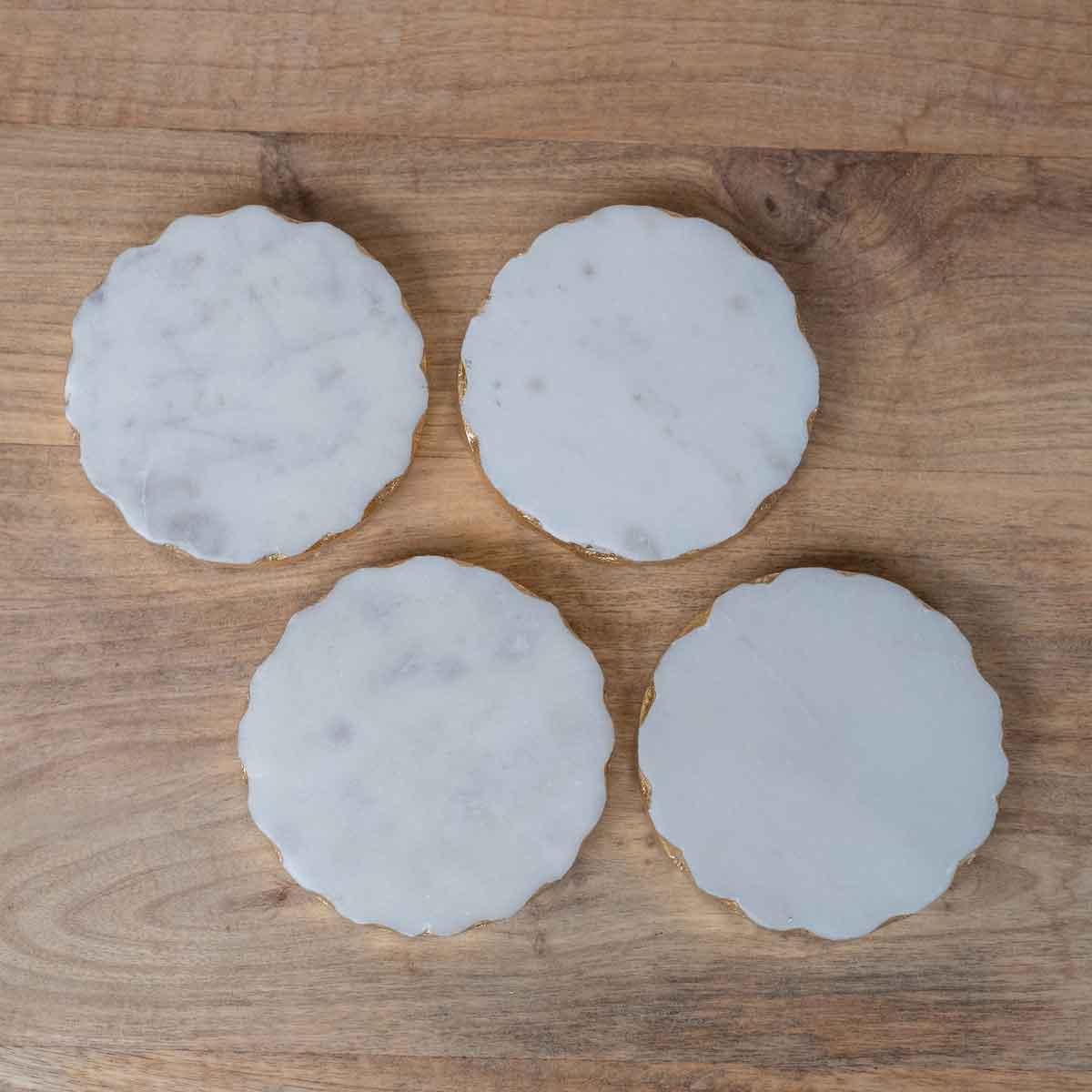 Ferrara round marble coaster