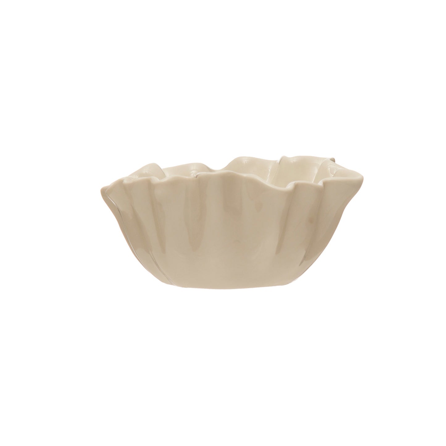 Fluted white bowl