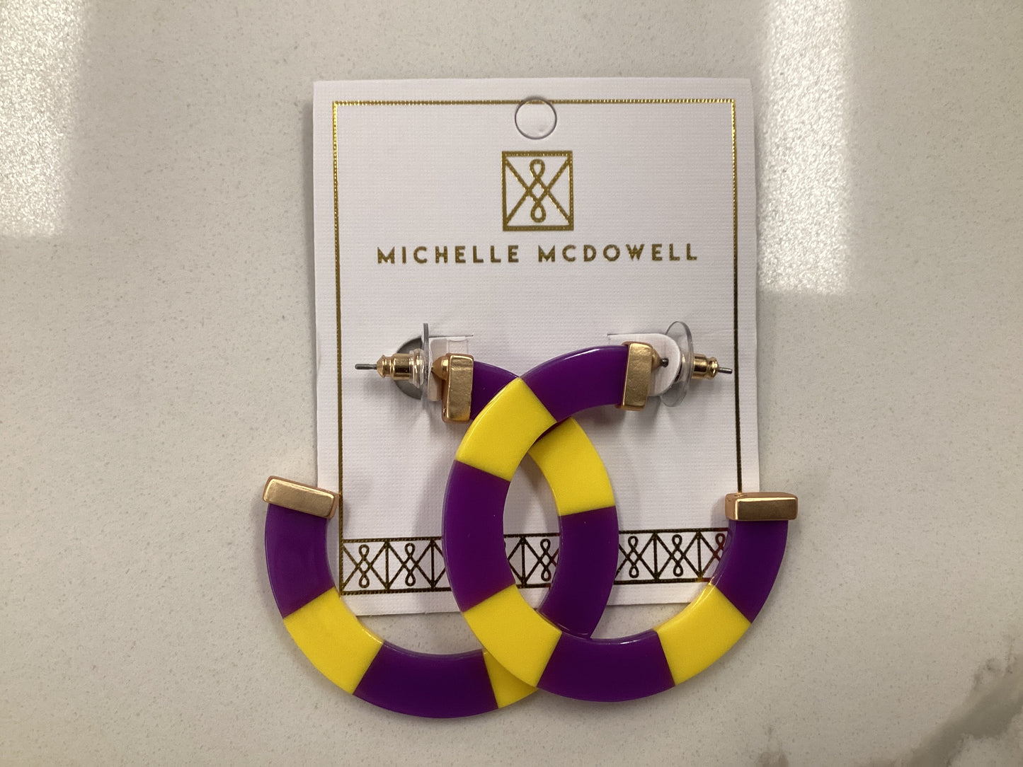 Melody Purple and Gold Earrings