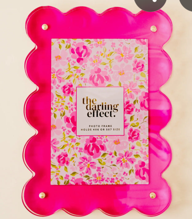 Rectangle Scalloped Acrylic Frame
