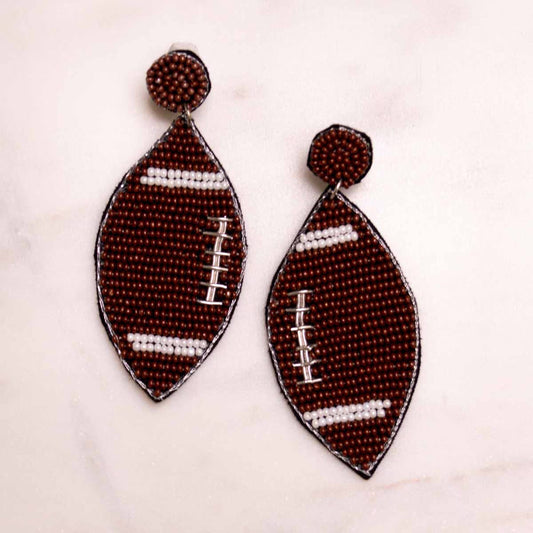 Football Beaded earrings