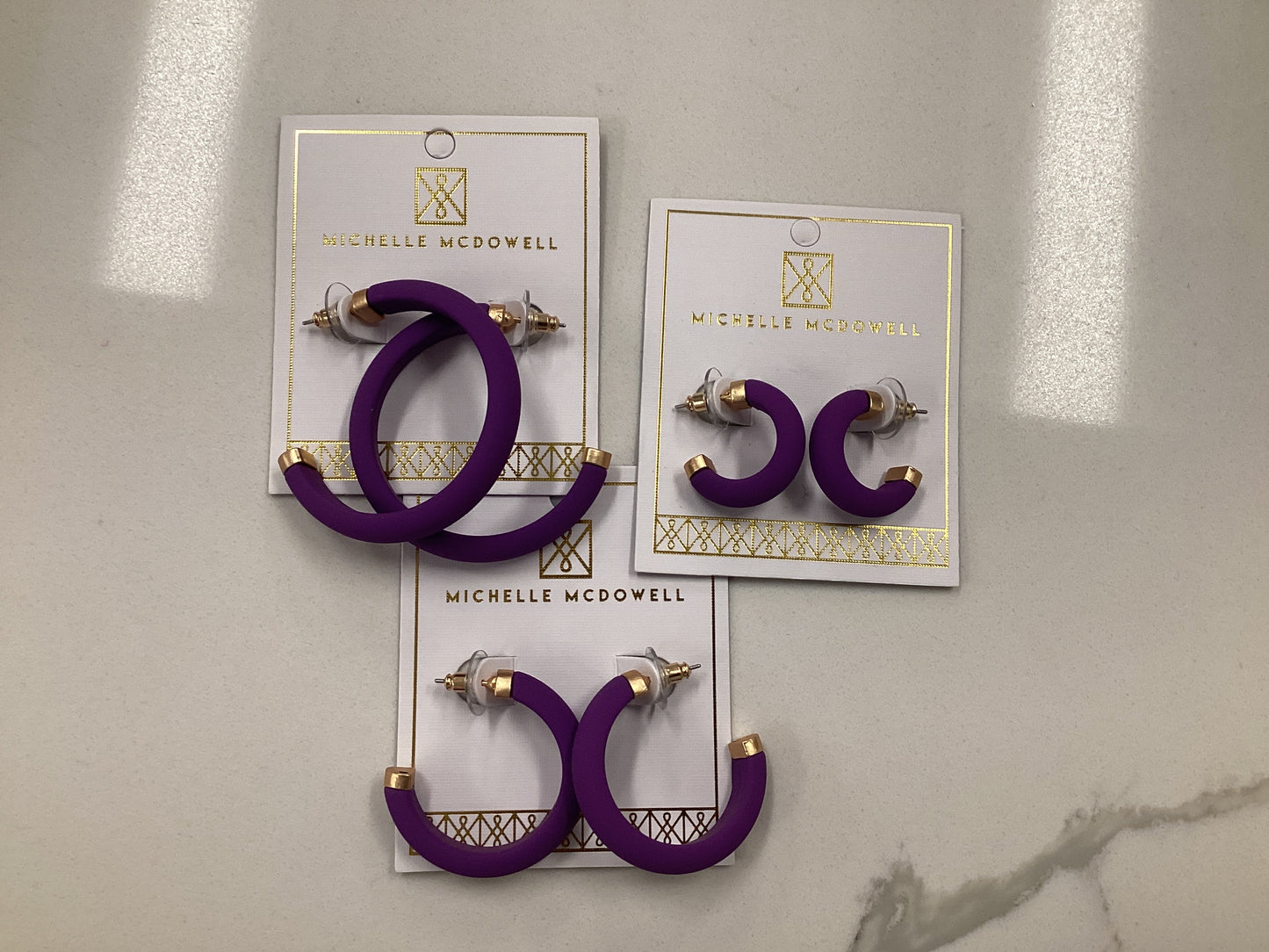 Amanda Purple and Gold Earring