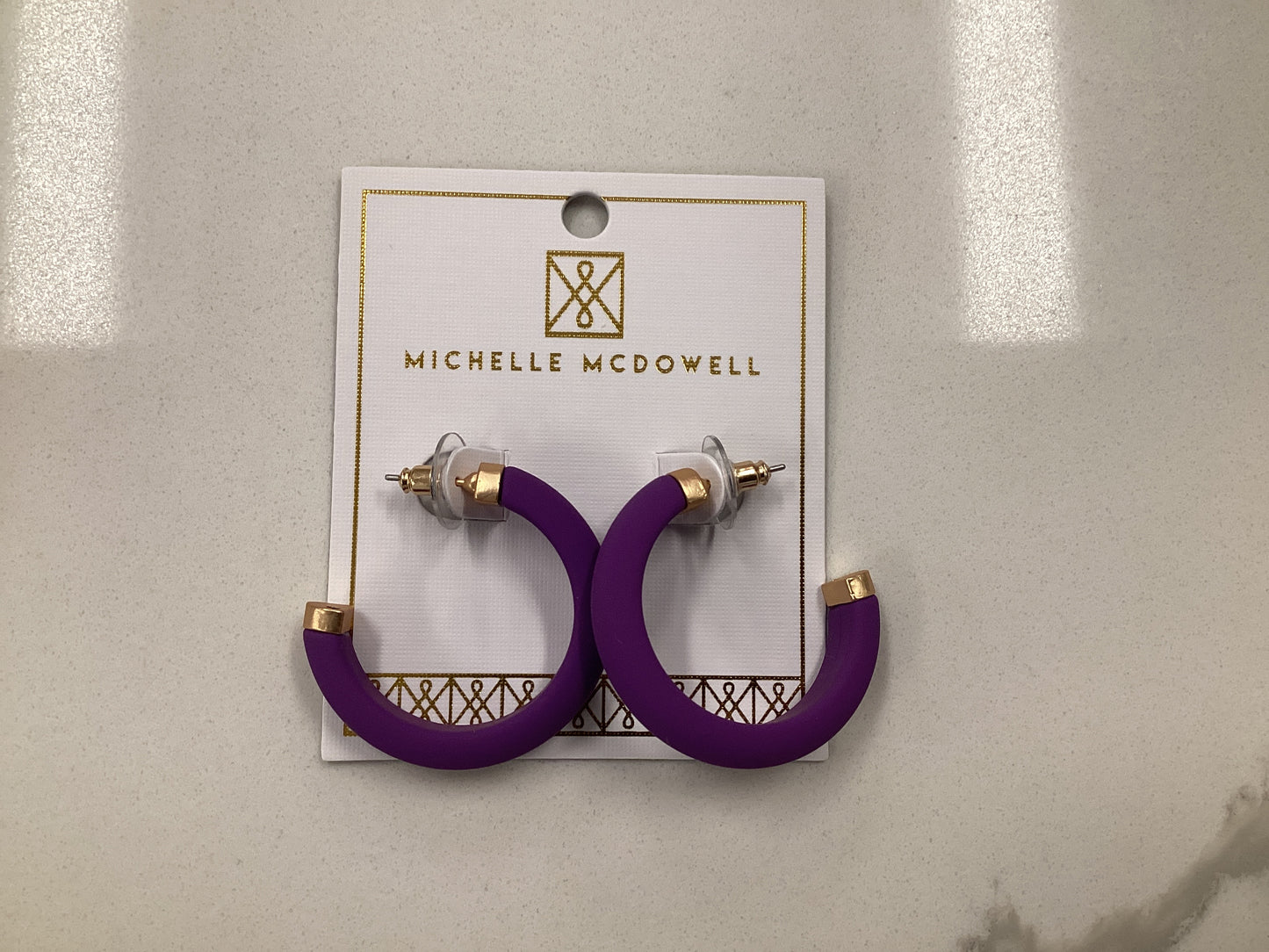 Amanda Purple and Gold Earring