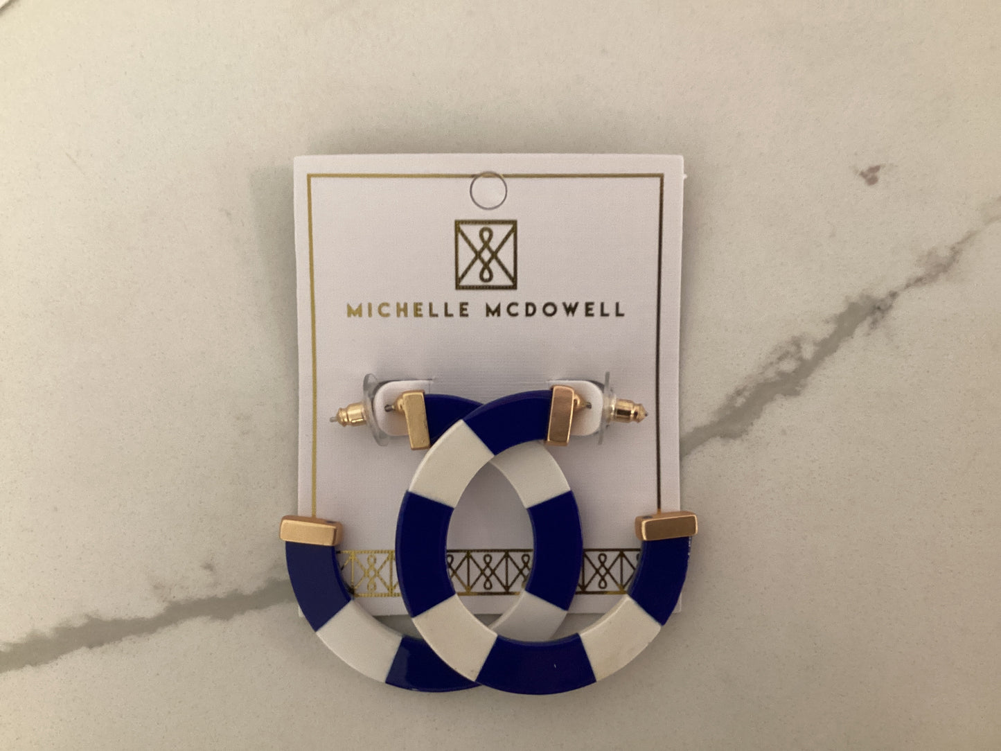 Melody Blue and White Earrings