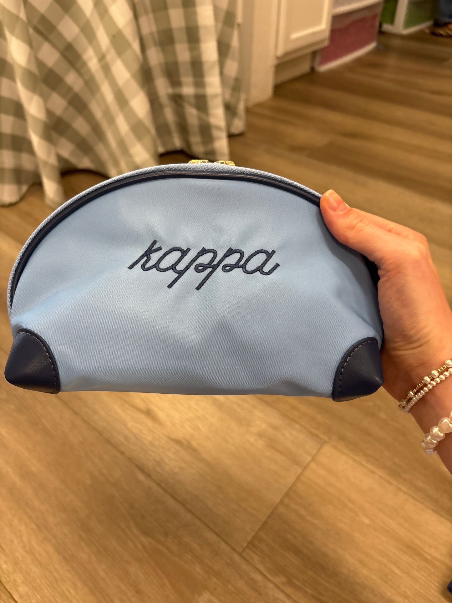 Nylon sorority cosmetic bag