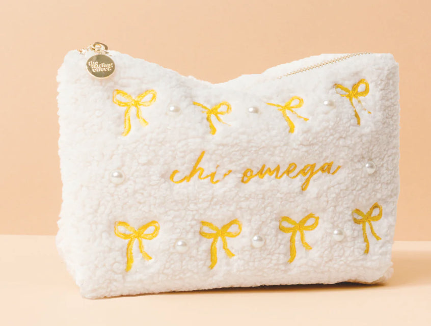 Sorority Bows and Pearls Teddy Pouch