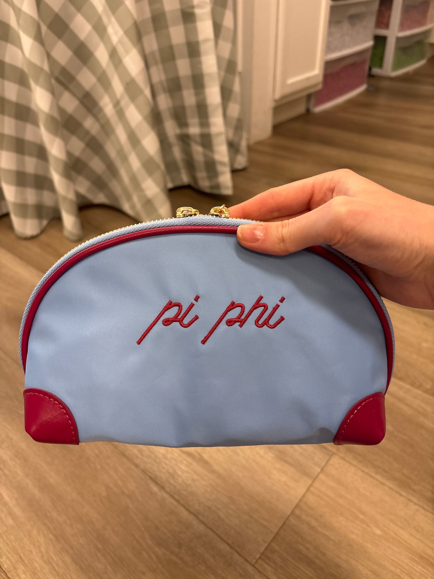 Nylon sorority cosmetic bag