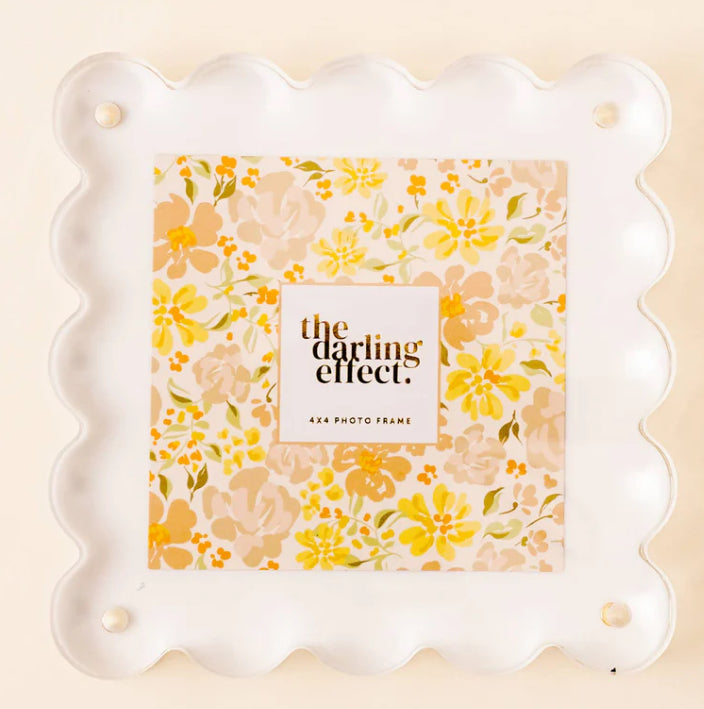 Square Scalloped Acrylic Frame