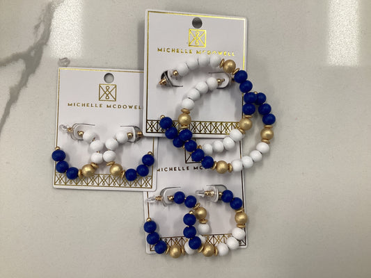 Janette Blue and White Earrings