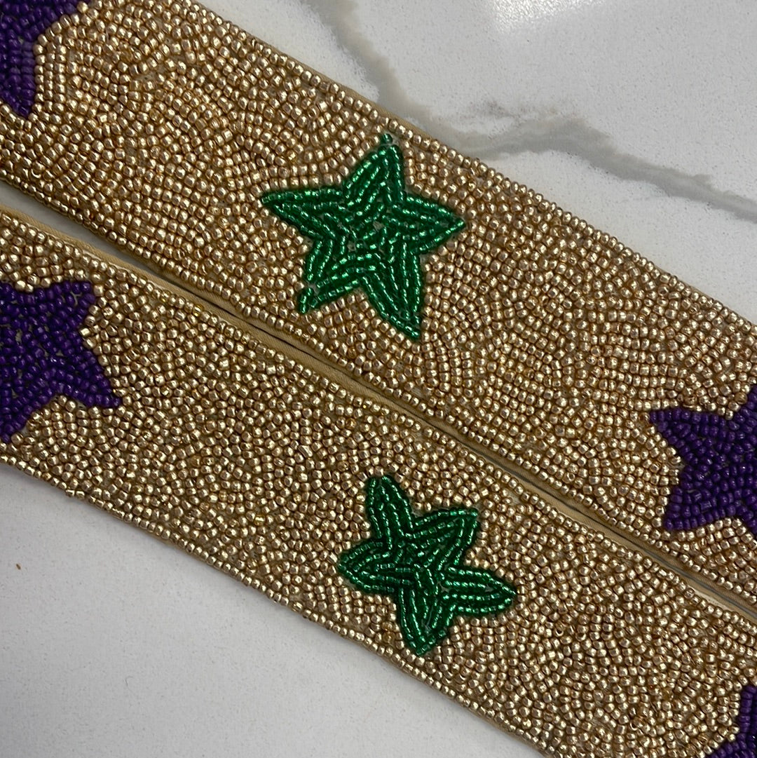 Mardi Gras Beaded Purse Straps