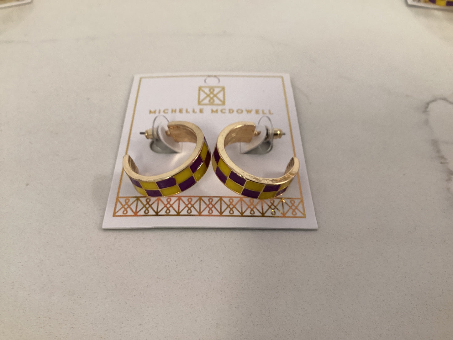 Sunny Purple and Gold Earrings